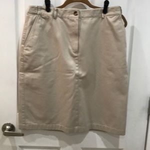 LL Bean Khaki Skirt